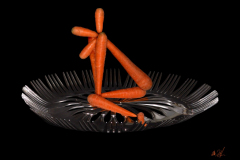 Die Venusfalle, 2021, surreale Fotomontage 30 cm x 40 cm, Wolfram-Keller