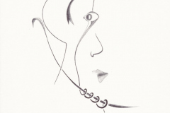 Der junge Mann, Handzeichnung, 2020, Kugelschreiber auf Papier, 29,7cm x 21 cm, Wolfram Keller